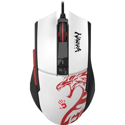 мышь A4Tech Bloody L65 Max Naraka Белый-красный