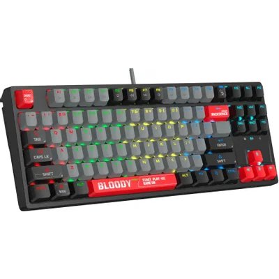 клавиатура A4Tech Bloody S87 Energy Red Серый-красный