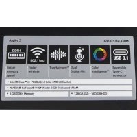 ноутбук Acer Aspire A515-51G-53N5 Черный