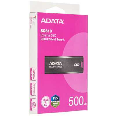 SSD диск ADATA SC610 500Gb SC610-500G-CBK/RD Черный