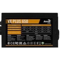 блок питания AeroCool 650W VX-650 Plus Черный