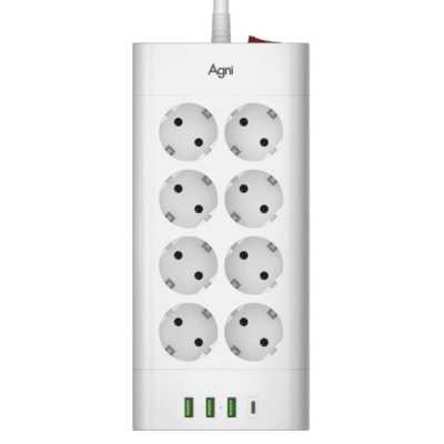 сетевой фильтр AGNI TP-FA4U8E-C-2m-white белый