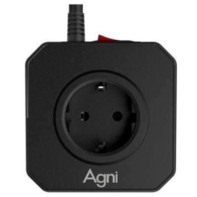 сетевой фильтр AGNI TP-VE4U5E-3m-black черный
