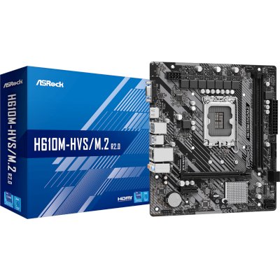 материнская плата ASRock H610M-HVS/M.2 R2.0 Черный