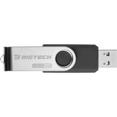 флешка BigTech 32GB UFD025 Черный, серебристый