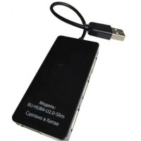 разветвитель USB Buro BU-HUB4-U2.0-SLIM черный