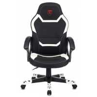 игровое кресло Бюрократ ZOMBIE 10 WHITE черно-белый