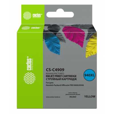 картридж Cactus CS-C4909 желтый