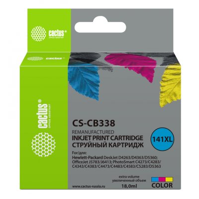 картридж Cactus CS-CB338 многоцветный