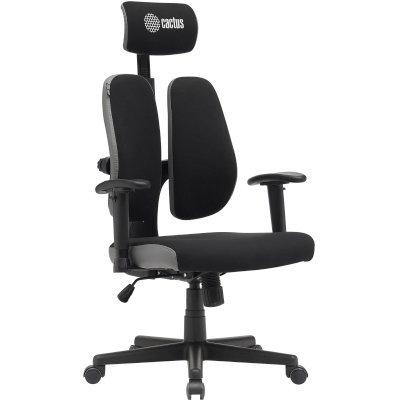 игровое кресло Cactus CS-CHR-MC03-BKGY черный-серый