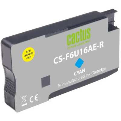 картридж Cactus CS-F6U16AE-R голубой
