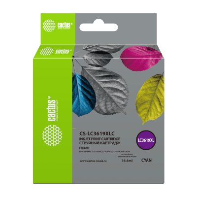 картридж Cactus CS-LC3619XLC голубой