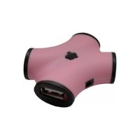 разветвитель USB CBR CH-100 Pink розовый