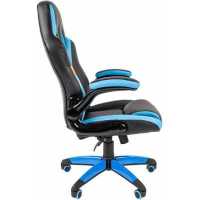 игровое кресло Chairman Game 15 Black-Blue черно-голубой