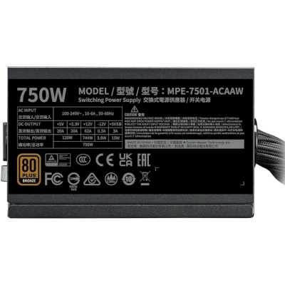 блок питания Cooler Master MWE Bronze V3 Gen.5 750W MPE-7501-ACAAW-3BEU Черный