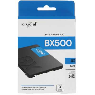 SSD диск Crucial BX500 4Tb CT4000BX500SSD1 Черный