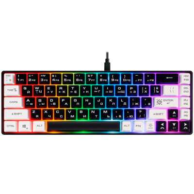 клавиатура Defender Aris GK-349 Black-White 45344 Черный-белый