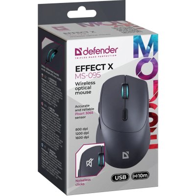 мышь Defender Effect X MS-095 Black Черный