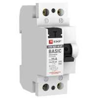 УЗО EKF 30мА тип AC ВДТ-40 2 полюса 25 А elcb-2-25-30e-sim