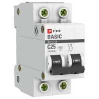 автоматический выключатель EKF ВА 47-29 2P (C) 4.5kA 25 А mcb4729-2-25C