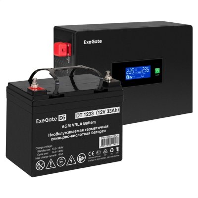 ИБП ExeGate IdealSine SR-1000.LCD.2SH EX297405RUS