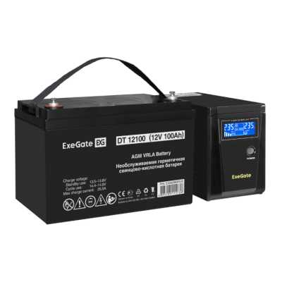 комплект ИБП ExeGate SineTower SZ-600.LCD.AVR.1SH EX296781RUS