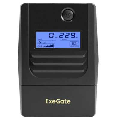 ИБП ExeGate Smart LB-500.LCD.AVR.2SH.USB EX299495RUS