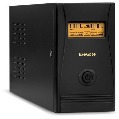 ИБП ExeGate SpecialPro Smart LLB-650.LCD.AVR.2SH.RJ.USB Черный