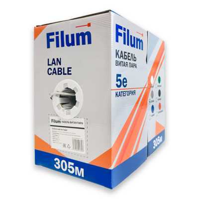 витая пара Filum FL-LITE-5E-UUTP4-24AWG-PVC-305-GY