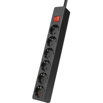 сетевой фильтр Filum FL-SP6-1.8M-16 черный