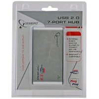 разветвитель USB Gembird UHB-C247 серый