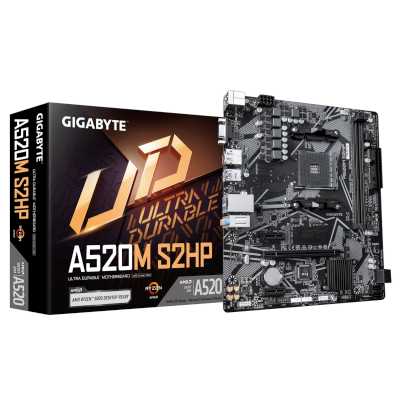 материнская плата GigaByte A520M S2HP Черный