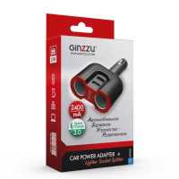 автомобильное зарядное устройство Ginzzu GA-4815UB Черно-красный