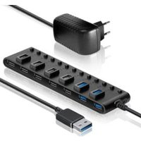 разветвитель USB Ginzzu GR-381UB черный