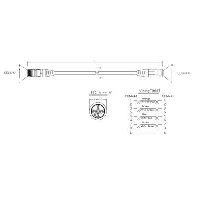 патч-корд Hyperline PC-LPM-STP-RJ45-RJ45-C5e-1M-LSZH-BK