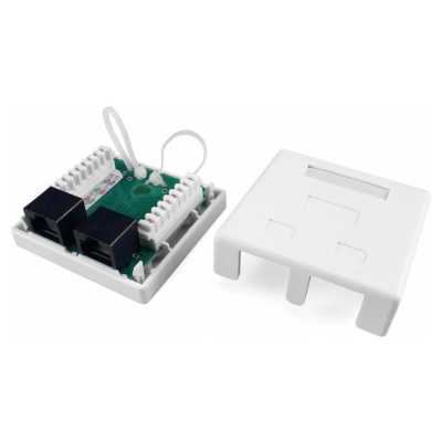 розетка компьютерная Hyperline SB1-2-8P8C-C5e-WH Белый