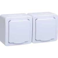 розетка силовая IEK Гермес Plus ERMP22-K01-16-54-EC Белый
