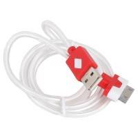 USB кабель 3Cott 3C-CLDC-064BR-IP4 Белый, красный