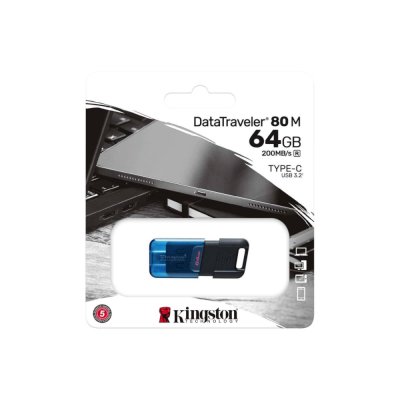 флешка Kingston 64GB DT80M/64GB Черный