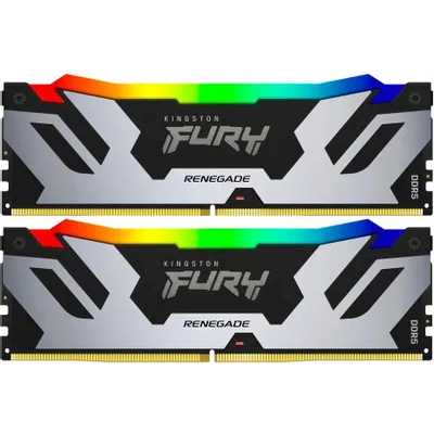оперативная память Kingston Fury Renegade Silver/Black RGB KF572C38RSAK2-48