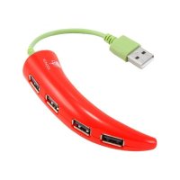 разветвитель USB Konoos UK-43 красный