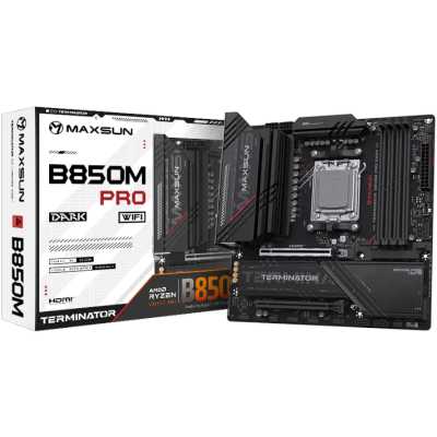 материнская плата Maxsun Terminator B850M Pro Dark WIFI Черный