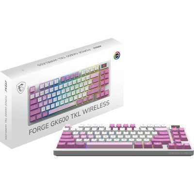 клавиатура MSI Forge GK600 TKL Violet Белый-фиолетовый