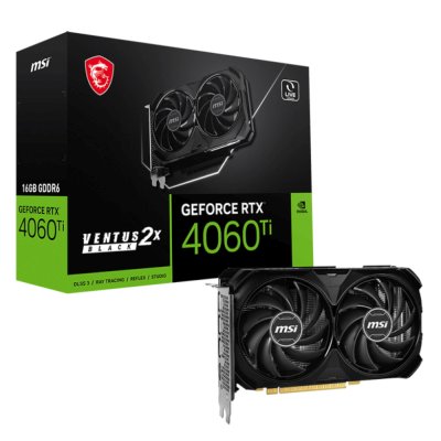 видеокарта MSI nVidia GeForce RTX 4060 Ti Ventus 2X Black 16G