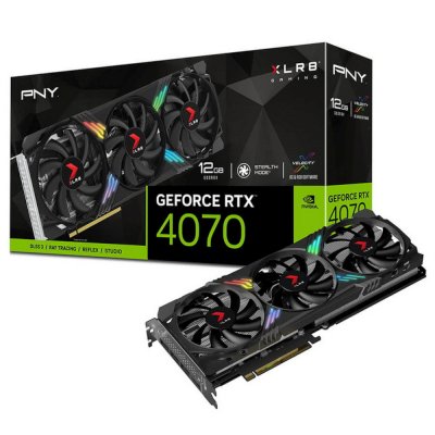 видеокарта PNY nVidia GeForce RTX 4070 Gaming Vetro EPIC-X RGB Triple Fan DLSS 3 12Gb VCG407012TFXXPB1