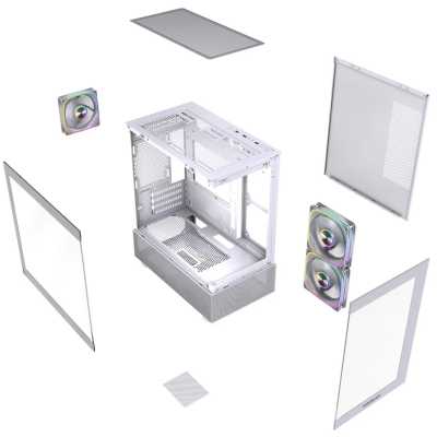 корпус PowerCase Vision Micro M2 ARGB White