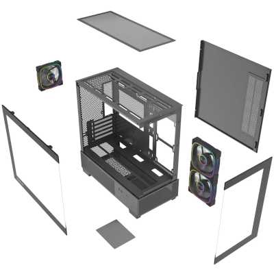 корпус PowerCase Vision Micro S4B Black