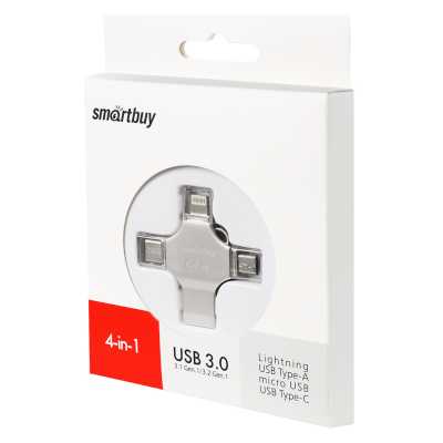 флешка SmartBuy 64GB SB064GBMC15 Серебристый, синий