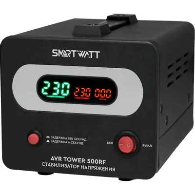 стабилизатор напряжения SMARTWATT AVR Tower 500RF 4512020370006 Черный