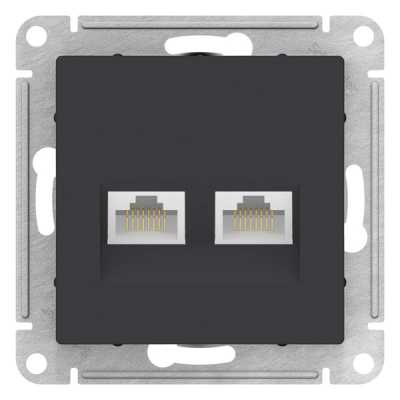 розетка компьютерная Systeme Electric AtlasDesign ATN001085 Карбон